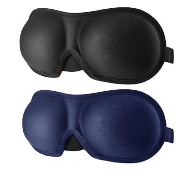 China Aliexpress Hot Selling Dark Circles Memory Foam Simple 3D Sleep Eye Mask Black Blackout Eye Mask Travel Lunch Break Eye Mask for sale