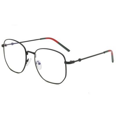 China Doisyer Newcomer Metal Steel Frame Gold Glass Optical Frame Customs Wholesale Blue Square Logo Glasses Anti Blue Radiation Light Blocking for sale