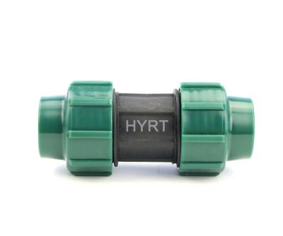 China Environmental Irrigation Compression Fittings Polypropylene Coupling For Pipe Connection for sale