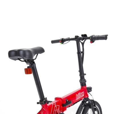 China Folding Bikes Aluminum Alloy 14Inch Electric Bike Single Speed V Brake Electric Folding Bicycles for sale