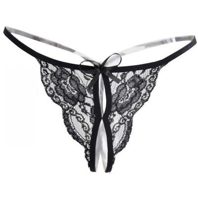 China 2021 new low waist lace open transparent temptation hot sexy buttocks transparent sexy panties for sale