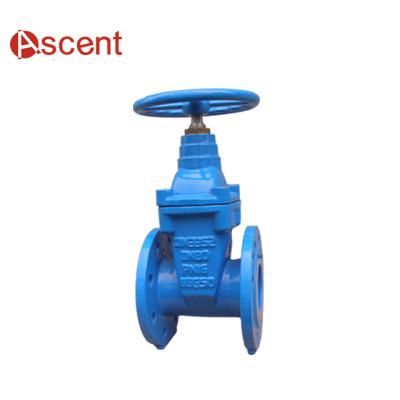 China General DIN3352-F4 F5 DI Ductile Iron Non-Rise Backflow NRS Seat Falnge Metallic Gate Valve With Gearbox for sale