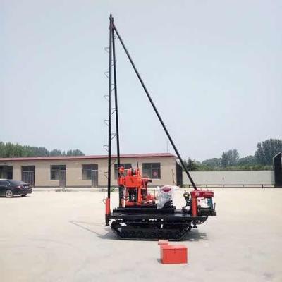 China Construction works 130m depth concrete rock core drilling rig price with track for sale