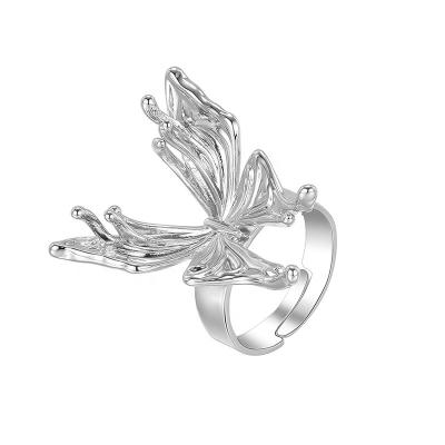 China CLASSIC Lightweight Luxury 925 Sterling Silver Butterfly Rings Women s Adjustable Jewelry for sale