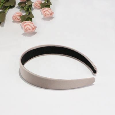China Wholesales Solid Color Satin Headbands Non-slip Wide Hair Circle for sale