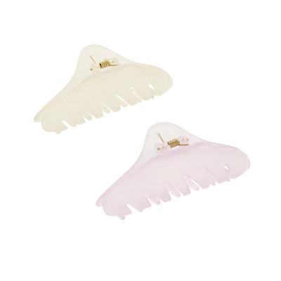 China Hot Women Matte Hair Claw Clips Colorful Simple Plastic Hair Claw New Sales for sale
