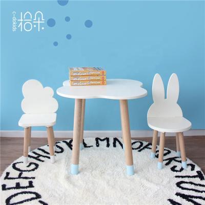 China Traditional Environmental Kids Party Wooden Furniture Study Table And Chairs Wholesale for sale