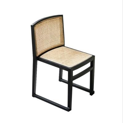China Backrest Convertible Solid Wood Stool Dining Chairs Rattan Chairs For Office Makeup for sale