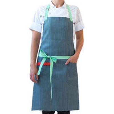 China Custom Sleeveless Cotton Linen Chef Work Uniform With Long Rope for sale