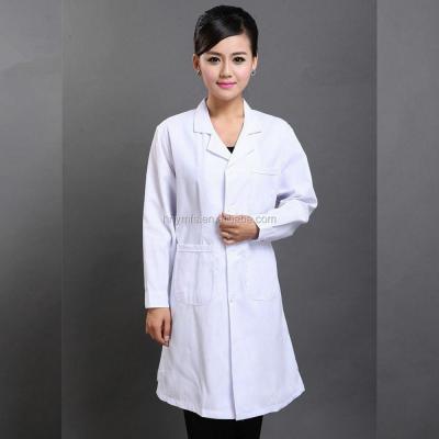 China Professional Men Women Lab Coat Cotton Material Unisex Doctor Costume for sale