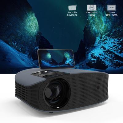 China Built-in Speakers 2023 300 ANSI Full HD 23 Lumens 4K 23 Lumens 1920x1080P Languages Correction 4D Projector Auto Trapezoidal Portable Camping for sale