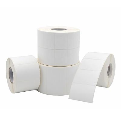 China Low Moq Barcode Blank Paper Thermal Barcode Blank Paper Label Printable Shipping Label Stickers Custom Transfer Barcode for sale