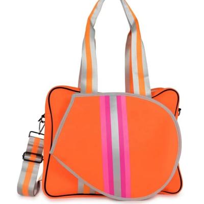 China Factory Retail Fashion Racket Rack Bag Tote Tennis Handbag Racket Bag Neoprene Tennis Bag For Women for sale
