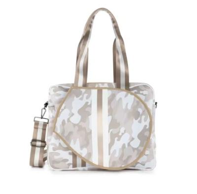 China Fashion Retail Neoprene Tennis Tote Bag With Zipper Closure And Racket Pouch Designer Handbags Racquet Holder Outdoor Bag for sale