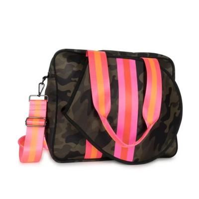 China 2022 New Fashion Tennis Racket Rack Bag Neoprene Sports Racket Pouch Tote Bag Waterproof CAMOUFLAGE TENNIS BAG for sale