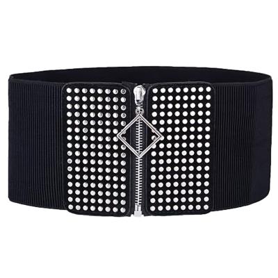 China Brand New Fashion.Casual Dress Coat Rivet Off For Women Lady Belt Woven Zipper Braided Leather Waist Betls for sale