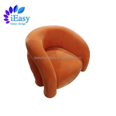 China Adjustable (other) iEasy new arrival high quality modern sofa chair velvet fabric single chair fashion design living room sofas home furniture for sale