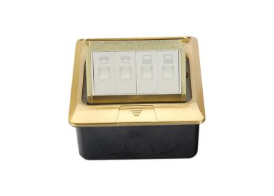 China RJ45-de Vergaarbak de Gouden Comité van het Vloermonument Lente - omhoog met Dubbele Gegevens/Telefooncontactdoos Te koop