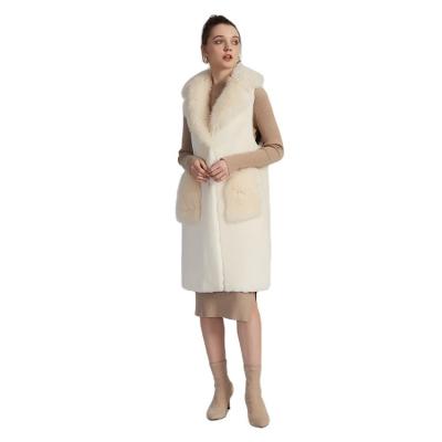 China Professional Cheap Wholesale High Quality Women's Breathable Sheep Fur Vest for sale