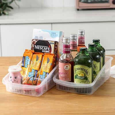 China Factory Price Household PP Kitchen Storage Fridge Organizer Stackable Sustainable Acrylic Plastic Fridge Set Box For Vegetable Juice Fruit for sale