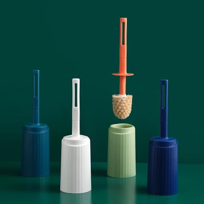 China Factory Stocked Plastic Toilet Brush Eco - Friendly With Holder for sale