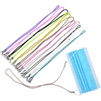China Face Mask Glasses Kids Ear Saver Neck Tie Adjustable Beaded Length Double Clips Lanyard For Face Mask Glasses for sale