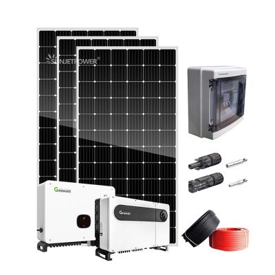 China Complete Home Solution 3000w 3kw Home Solar Panel Kit On Grid For Home for sale