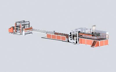 Cina 0.4 mm Linea di produzione di estrussione di fogli di PVC trasparenti in vendita