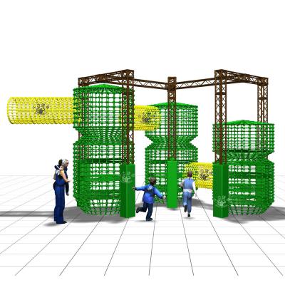 China Colorful Douli customizable kids indoor outdoor play area rope knitted net tunnel playground equipment for kids to crawl and climb for sale