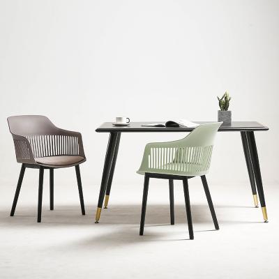 China Mesh Chair Low Back Mesh Luxury Design Dining Chair With Soft Cushion Dining Chair for sale