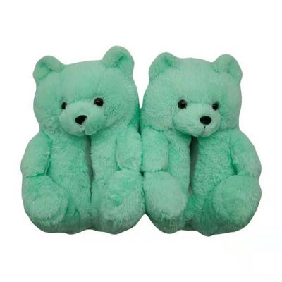 China Trend Toe Teddy Bear Slippers Drop Shipp Open White Cheap Fashion for sale