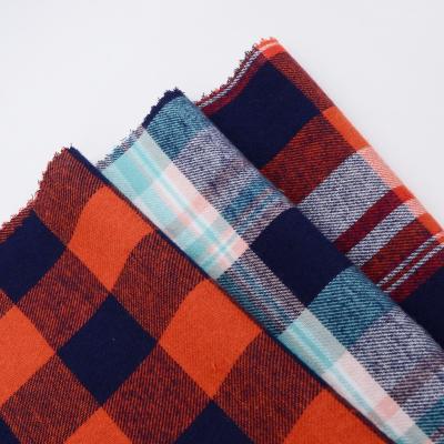 China Shrink-Resistant 100% Cotton Woven Yarn Dyed Import Side Twill Weave Brush Flannel Fabric From China for sale