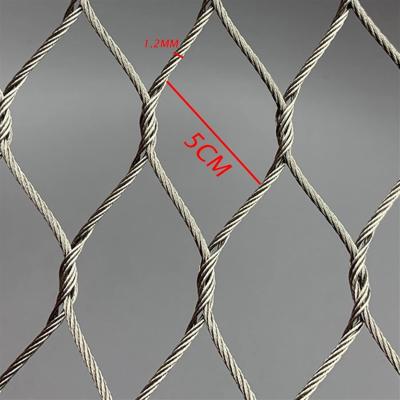 China Hand Woven Knotted Type Stainless Steel Rope Mesh For Protection Fence for sale