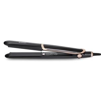 China Safety Kemei-2219 Custom Professional Hair Flat Straightener Ceramic Private Label Hair Straightener Iron Custom Flat Iron for sale