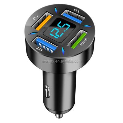 China Universal Multi 12V 24V QC3.0 4-USB 66W Fast Car Charger Cigarette Lighter Adapter for Samsung Huawei iPhone Android Xiaomi Tablet for sale