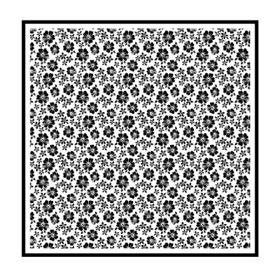 China Custom White And Black Women 100% Silk Long Flower Scarf High Quality for sale