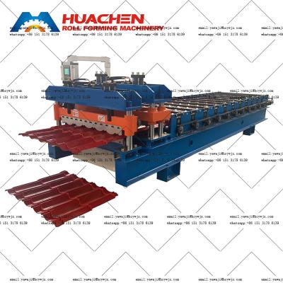 China PPGI/GI Glazed Tile Roll Forming Machine For 0.3-0.6mm for sale