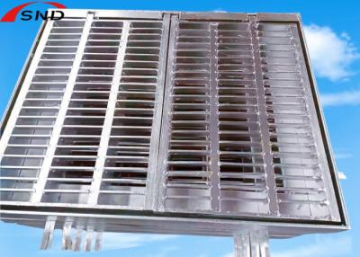 China Galvanized Heavy Duty Vehicular Steel Road Drainage Grating With Hinge Open For Drain Trench Cover for sale