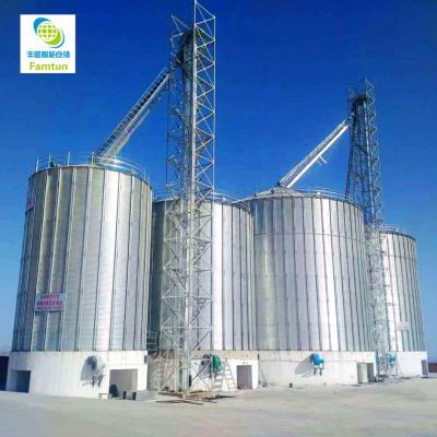 China Large capacity galvanized steel grain silo used grain silo Corn Rice Maize Seed Wheat 1000T 2000t for sale