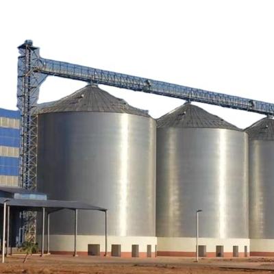 China 10,000 tons grain silo price flat bottom metal grain silos hot galvanized corrugated grain silo steel for sale