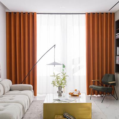 China Hot Selling 100% Blackout Lospring Factory Polyester Nanocomposite Fabric Blackout Curtains For Living Room Dropshipping for sale