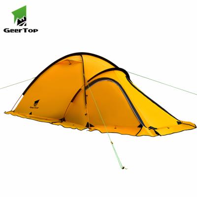 China Extended Type Geertop Ultralight 4 Season Aluminum Luxury Family 2 Person Camping Tent for sale