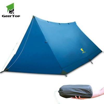 China Trigone/V-type nail ground camping backpack triangle pyramid 1-2 people outdoor hike rodless tent suitable for hike mountaineering fishing for sale