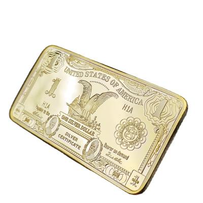 China US Gold Plated American Commemorative Block Coin Presidential Coin Europe Square Coin for sale