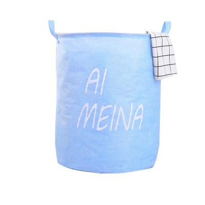 China Large Capacity Laundry Hamper Eco - Friendly Durable Bag Round Laundry Bags And Baskets For Dirty Clothes for sale