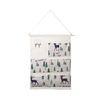 China Sustainable Hot Sale High Quality Cotton Hanging Storage Bag To Store For K'itchen Tools for sale