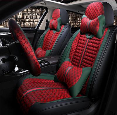 China 2021New Fashion Durable Waterproof Design Luxury Leather Car Seat Covers Fit For Universal Car Seats Cushion for sale