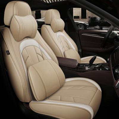 China Wholesale Comforable Design Car Seat Cover Full Set Luxury Cattlehide Leather Car Seat Covers for sale