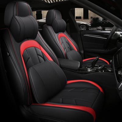 China Wholesale Comforable Design Car Seat Cover Full Set Luxury Cattlehide Leather Car Seat Covers for sale