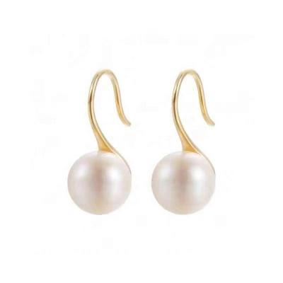China Wholesale Minimalist Jewelry 8-9mm pearl button pearl earrings water heelsfresh minimalist pearl earring for sale
